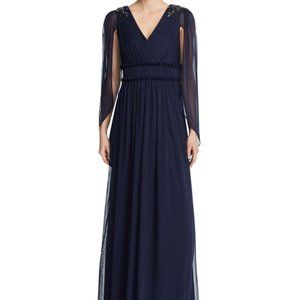 NWT Adrianna Papell navy cape dress 4